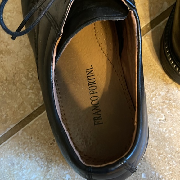 Franco Fortini Black Leather Shoes. Size 9.5 Men’s - Picture 5 of 8